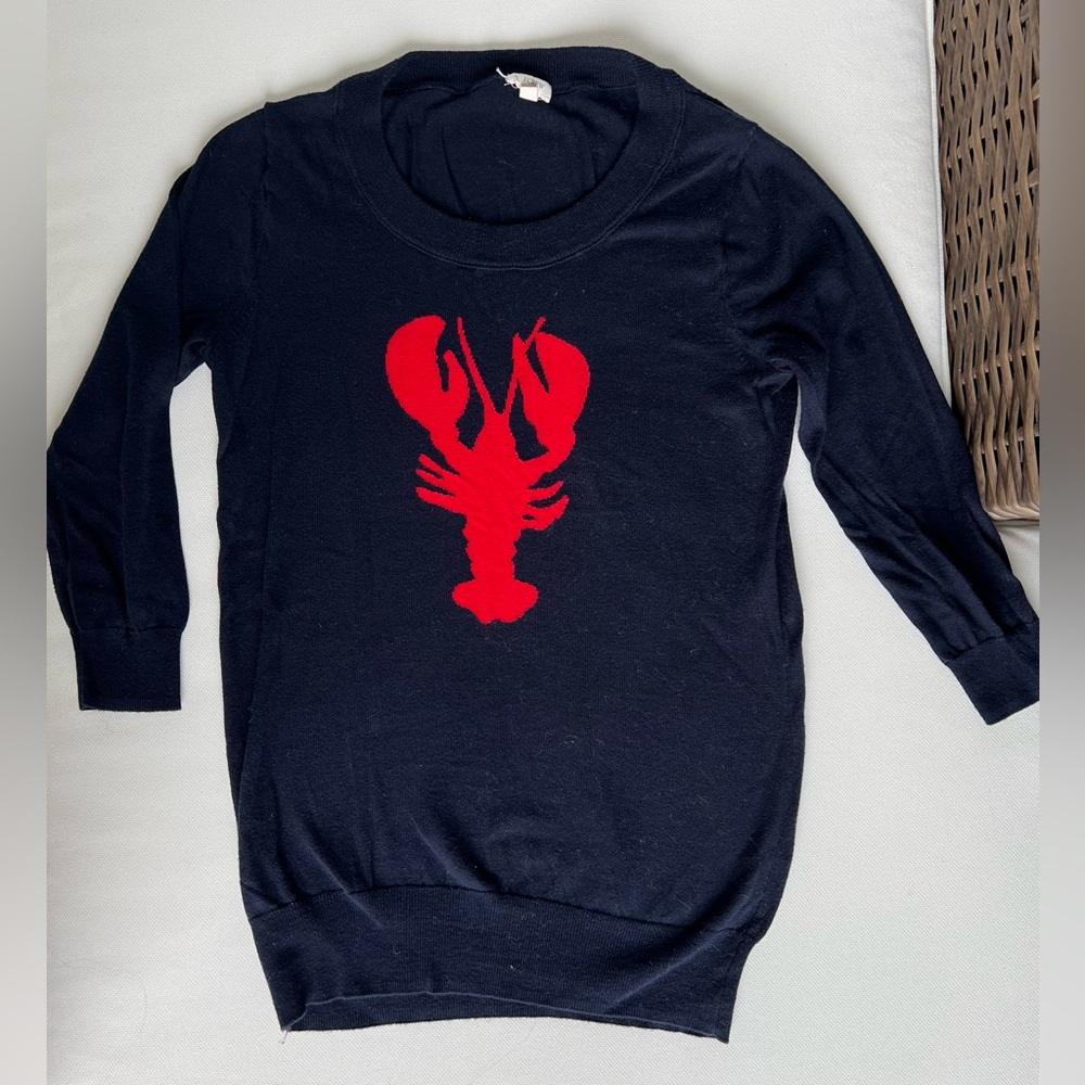 Jcrew 3/4-sleeved lobster sweater